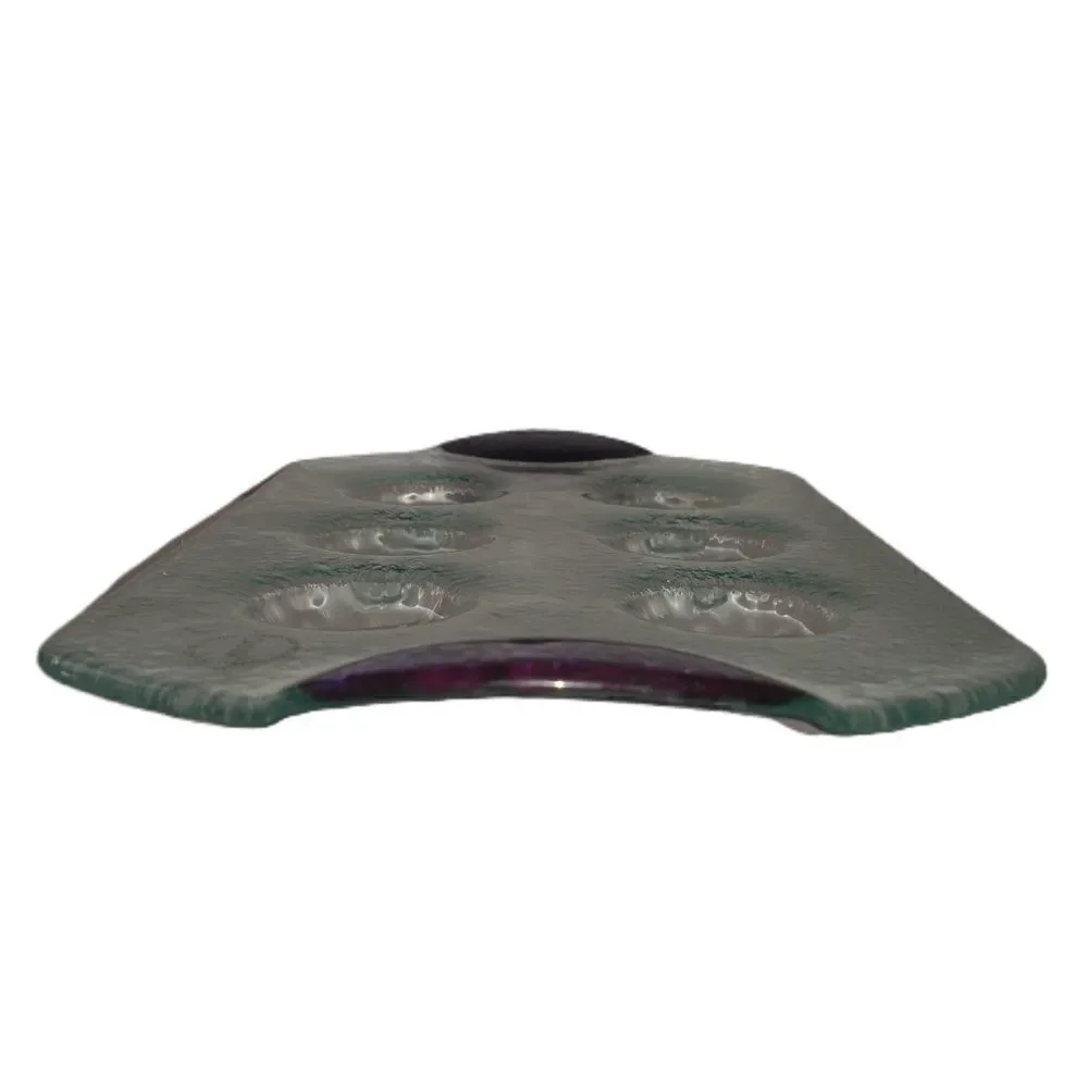 Dansk Spectra Cordial Glass Tray Only Replacement Piece Part Recycled Fused. Con